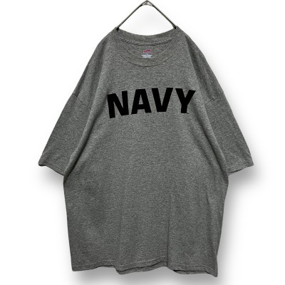 SOFFE us.navy print T-shirt アメリカ軍 海軍 プリント Tシャツ グレー | Vintage.City ヴィンテージ 古着