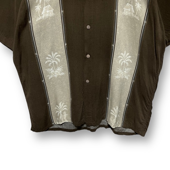Pierre Cardin rayon aloha shirt ピエールカルダン レーヨン アロハシャツ ブラウン | Vintage.City 빈티지숍, 빈티지 코디 정보