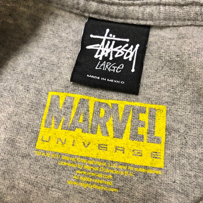 STUSSY×MARVEL/SS ring Tee/L/SSリング/マーベルコラボ/2011年モデル/グレー/ステューシー/キャラクタープリント/アメコミ/古着 | Vintage.City Vintage Shops, Vintage Fashion Trends
