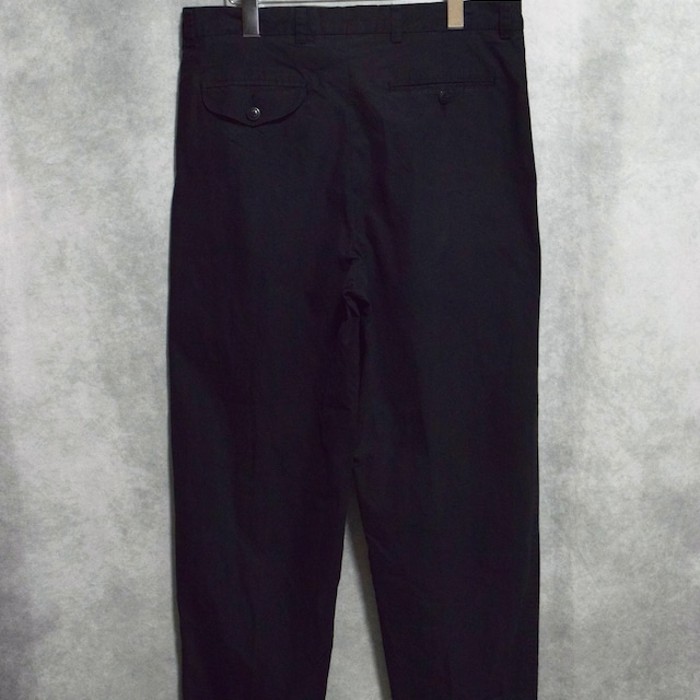 90s " nautica " black cotton x nylon x poly two tuck slacks | Vintage.City 古着屋、古着コーデ情報を発信