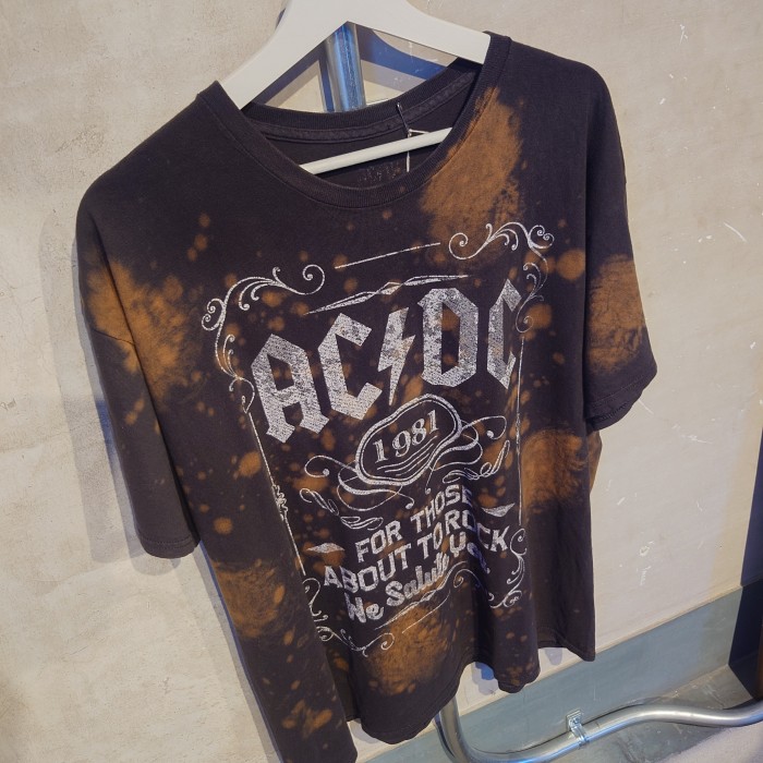 80s 90s ACDC　ヴィンテージ  Tシャツ タイダイ染め　USA製ヴィンテージ