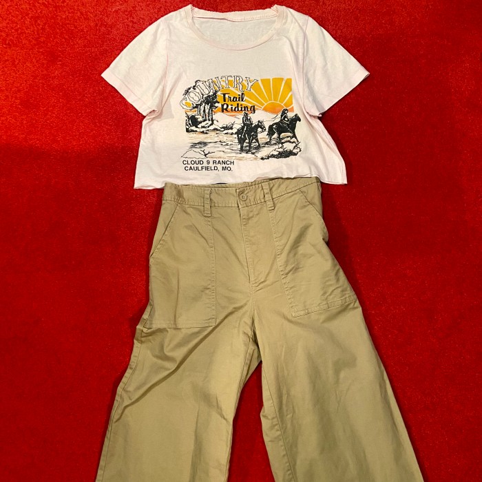 カウボーイプリントTシャツ ピンク | Vintage.City 古着屋、古着コーデ情報を発信