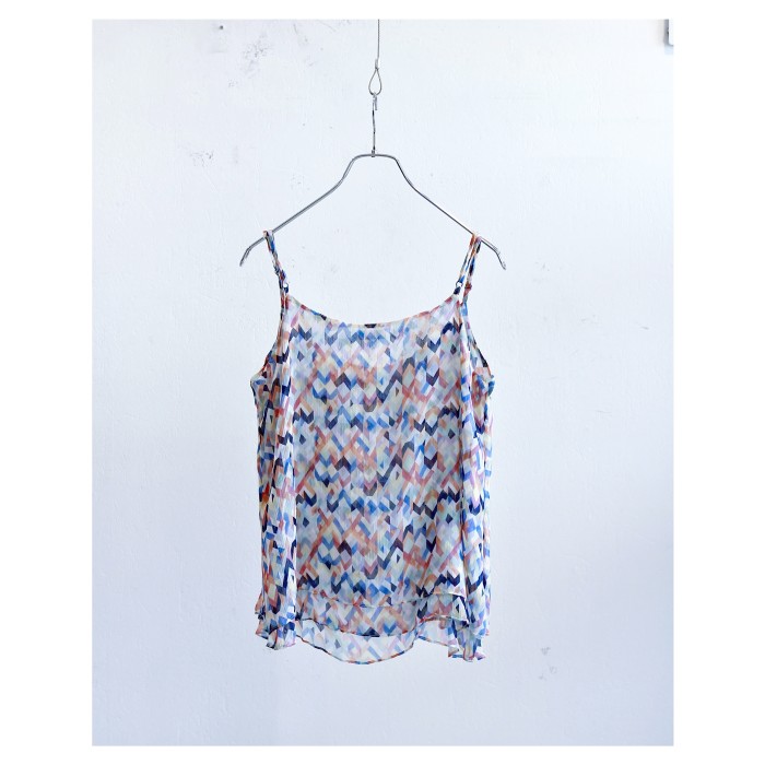 Vintage Colorful Geometric Sheer Camisole | Vintage.City 古着屋、古着コーデ情報を発信