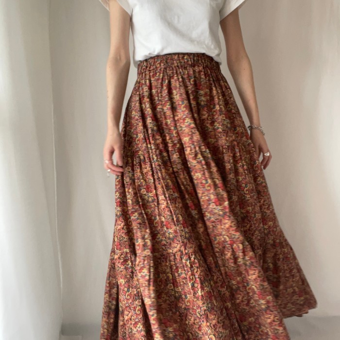 Summer tiered skirt | Vintage.City 古着屋、古着コーデ情報を発信
