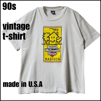90s SCREEN STARS ドナルド マクドナルド ヴィンテージ　Tシャツ　半袖　白　ホワイト　サイズXL | Vintage.City ヴィンテージ 古着
