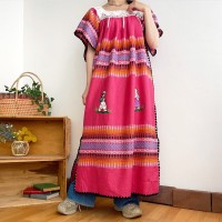 person embroidery dress “pink” | Vintage.City ヴィンテージ 古着