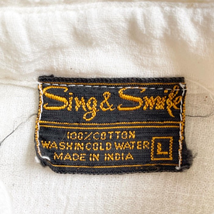 1970s  Indian Cotton Western yoke shirt 【L】 | Vintage.City 빈티지숍, 빈티지 코디 정보