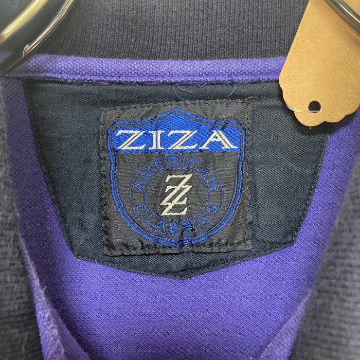 ZIZA   半袖ポロシャツ　L   ハーフジップ　刺繍 | Vintage.City 古着屋、古着コーデ情報を発信