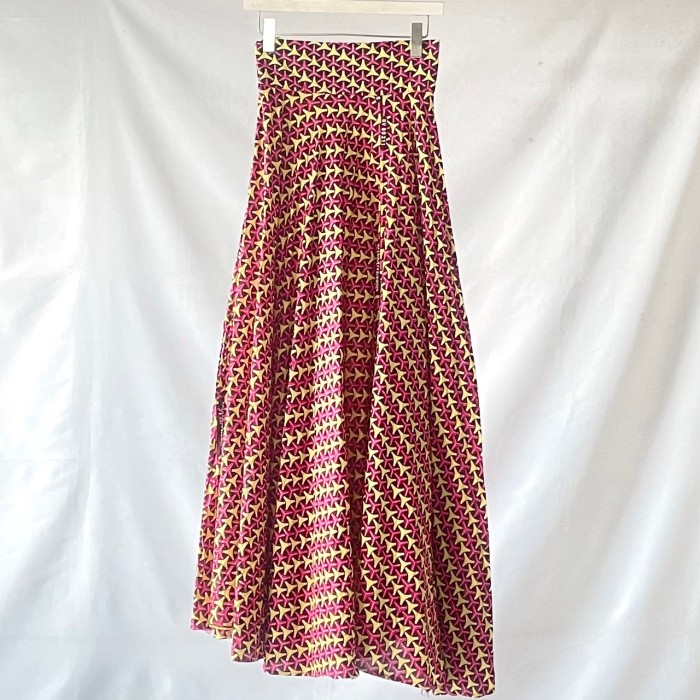 African batik volume flare maxi skirt | Vintage.City 빈티지숍, 빈티지 코디 정보