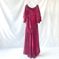Made in Morocco burgundy fringe maxi onepiece | Vintage.City ヴィンテージ 古着