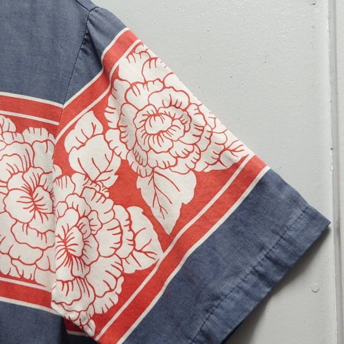 70’s Kennington ハワイアン シャツ ネイビー系 花柄 半袖 | Vintage.City 古着屋、古着コーデ情報を発信