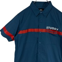 stussy ステューシー シャツ 半袖 ワークシャツ ワンポイントロゴ | Vintage.City ヴィンテージ 古着