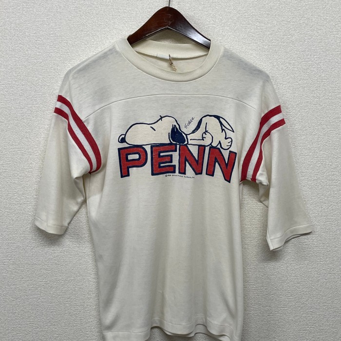 70’s 80's 米国製 MADE IN USA アルテックス ARTEX フットボール Tシャツ ピーナッツ スヌーピー PENN ペンシルバニア サイズS [l-0664] | Vintage.City 古着屋、古着コーデ情報を発信