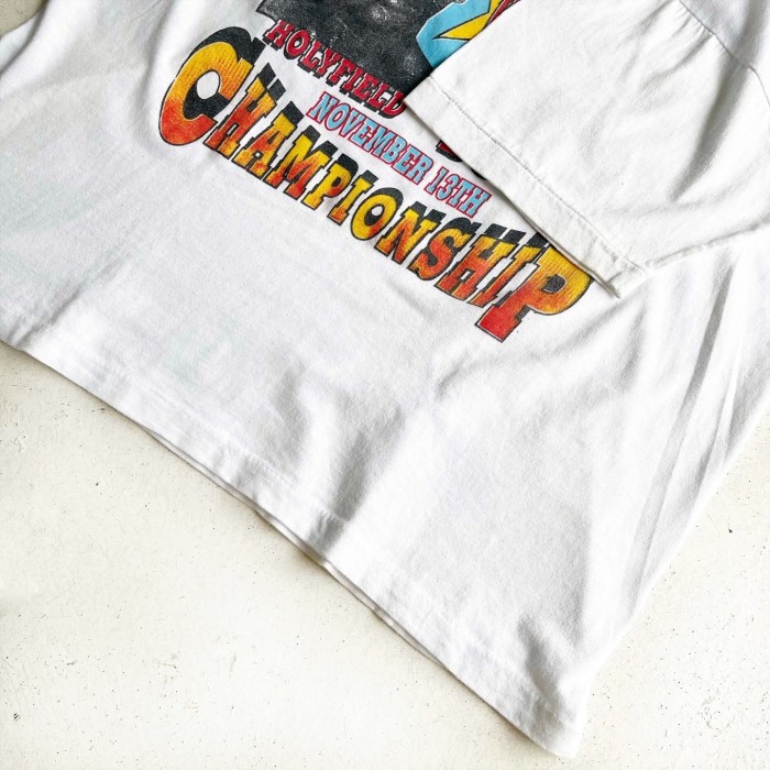 1992's Boxing Wold Heavyweight Championsip "Riddick Bowe" VS "Evander Holyfield" Print T-shirt 【XL】 | Vintage.City Vintage Shops, Vintage Fashion Trends