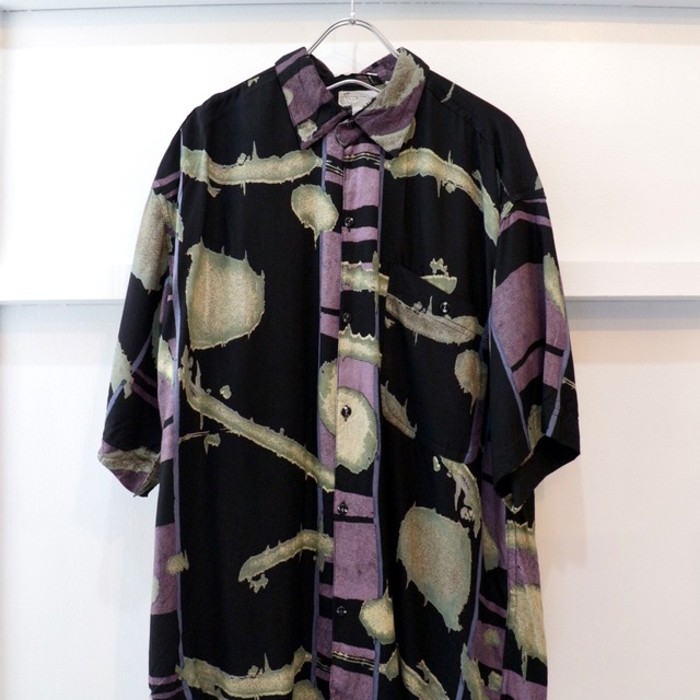 【"90's GOOUCH" abstract graphic pattern loose rayon shirt】 | Vintage.City 빈티지숍, 빈티지 코디 정보