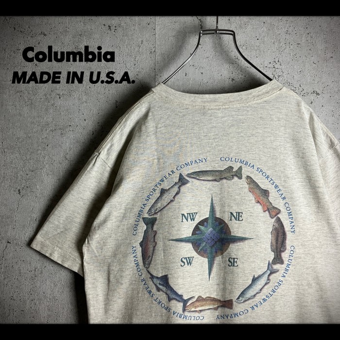 90s USA製 OLD Columbia コロンビア 魚 Tシャツ | Vintage.City