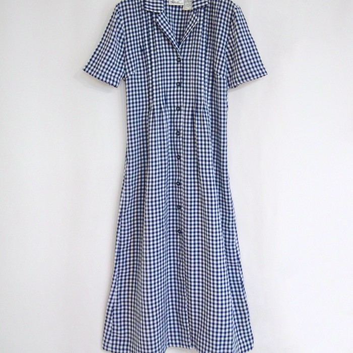 gingham check shirt dress | Vintage.City 古着屋、古着コーデ情報を発信