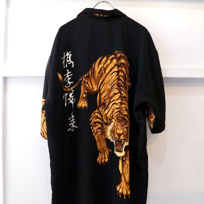 【tiger printed big open-collar shirt】 | Vintage.City 古着屋、古着コーデ情報を発信