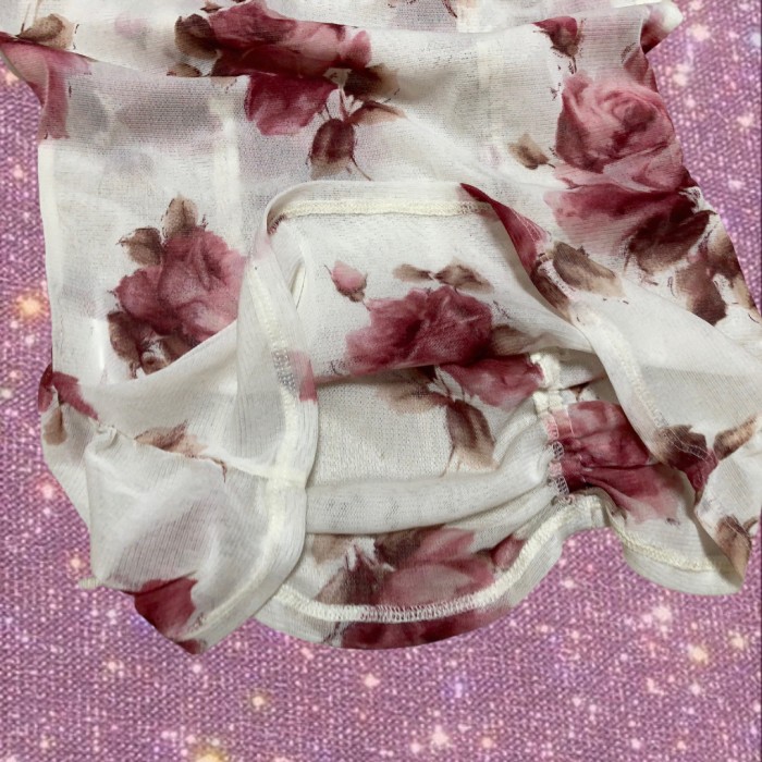 J-Y2K❤︎sweet boho/medieval fairy vibes "LEST ROSE" see-through floral tops | Vintage.City 빈티지숍, 빈티지 코디 정보