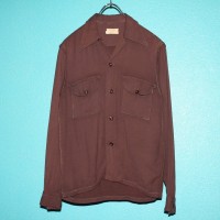 40s marlboro Rayon×Wool Gabardine Shirt | Vintage.City ヴィンテージ 古着