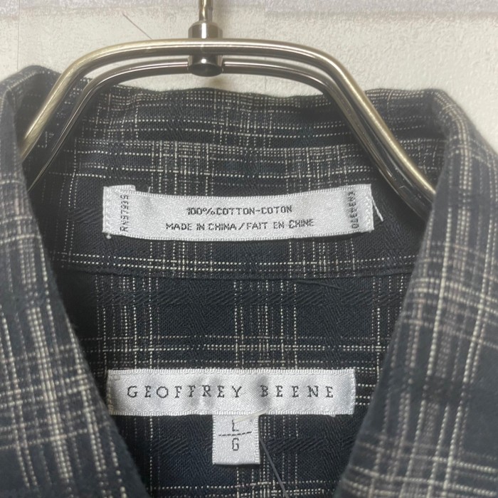 GEOFFREY BEENE   半袖シャツ　L   コットン100%   チェック柄 | Vintage.City 古着屋、古着コーデ情報を発信