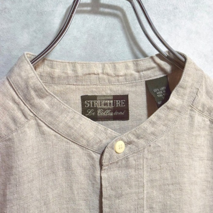 90s structure linen shirts | Vintage.City 빈티지숍, 빈티지 코디 정보