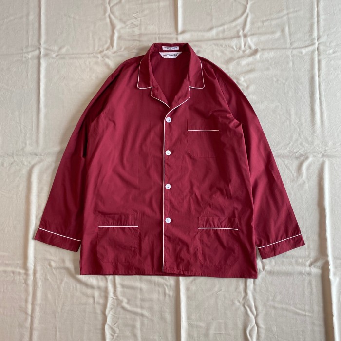 《pierre cardin》wine red pajama shirt | Vintage.City 빈티지숍, 빈티지 코디 정보