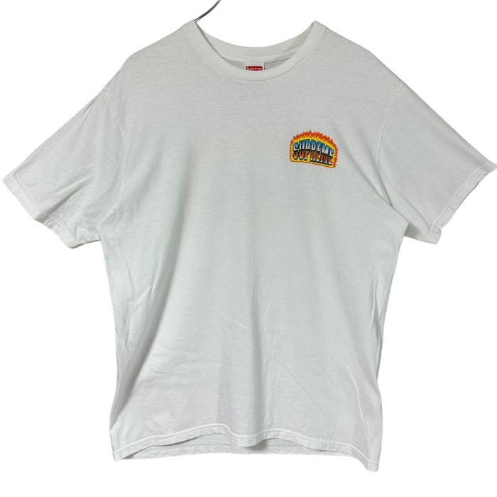 supreme シュプリーム Tシャツ バックロゴ ワンポイントロゴ ファイヤー | Vintage.City 빈티지숍, 빈티지 코디 정보