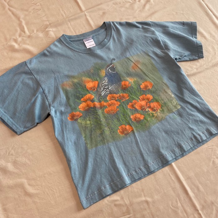 bird printed t-shirt | Vintage.City 古着屋、古着コーデ情報を発信