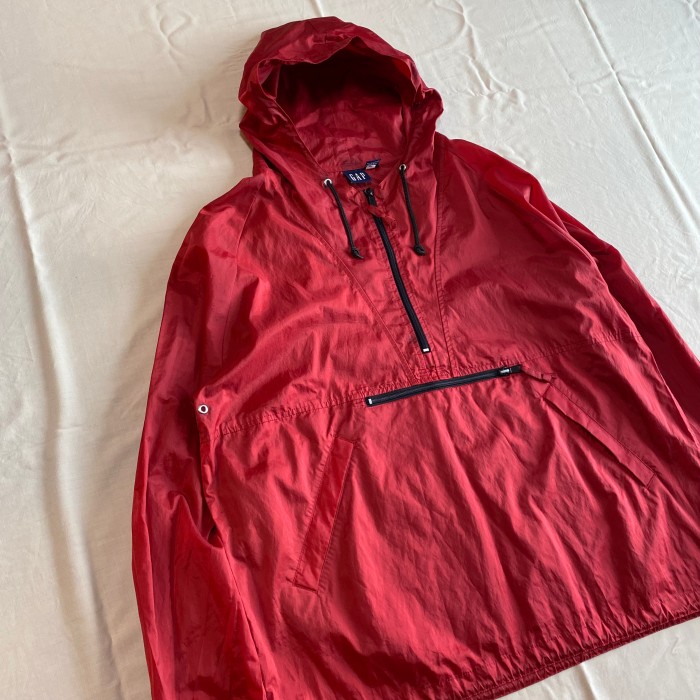 90's / 《GAP》red nylon anorak hoodie | Vintage.City 빈티지숍, 빈티지 코디 정보