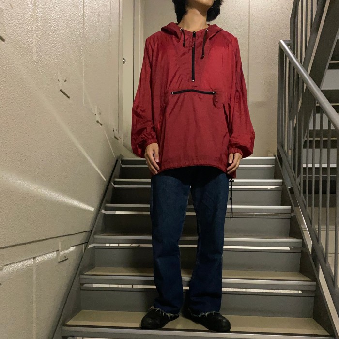 90's / 《GAP》red nylon anorak hoodie | Vintage.City 빈티지숍, 빈티지 코디 정보