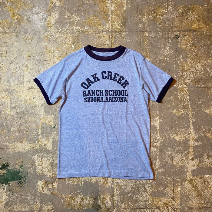 70s80s リンガーtシャツ USA製 霜降りブルー カレッジロゴ | Vintage.City 古着屋、古着コーデ情報を発信