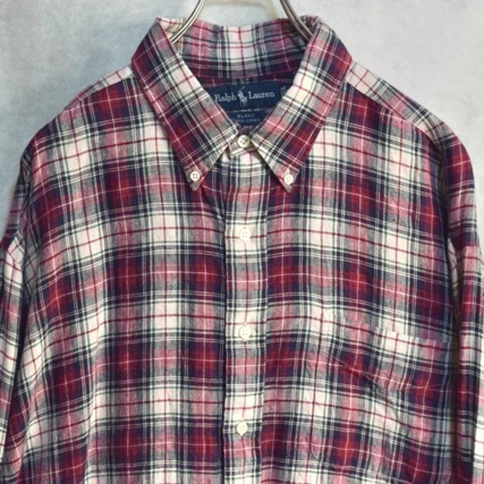 90s " polo ralph lauren / blake " 100% linen BD shirts | Vintage.City 古着屋、古着コーデ情報を発信