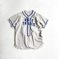 1950s Wool Frannel  Baseball shirt "AUTO TRADES" No.10 DODGE DAVIS | Vintage.City ヴィンテージ 古着
