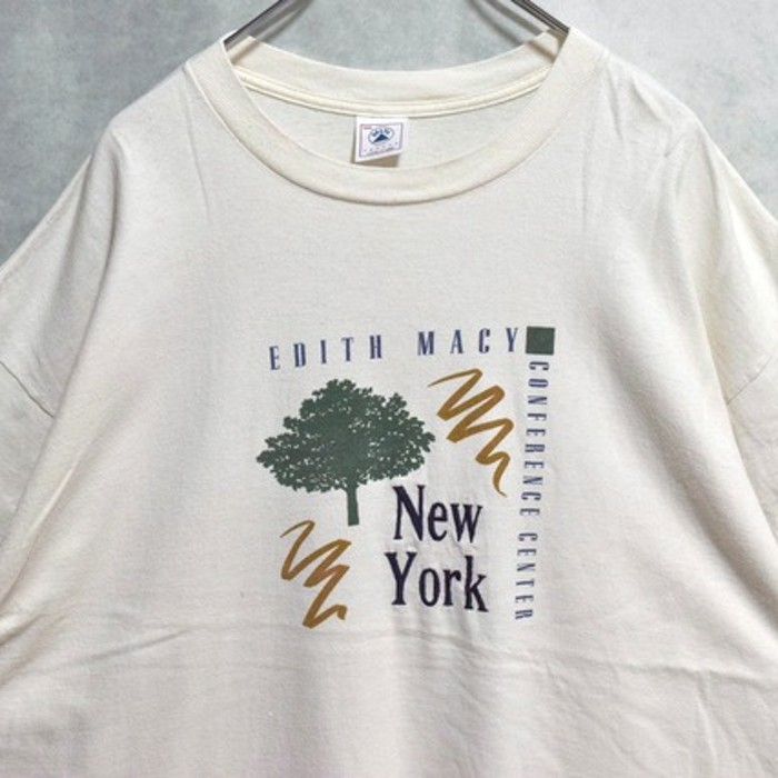 old " new york " printed & embroidery cotton t-shirts | Vintage.City 古着屋、古着コーデ情報を発信