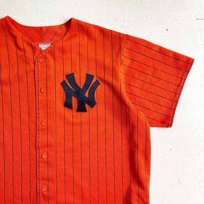 1990s New York Yankees Baseball shirt "ORANGE" Majestic MADE IN USA 【XXL】 | Vintage.City 빈티지숍, 빈티지 코디 정보