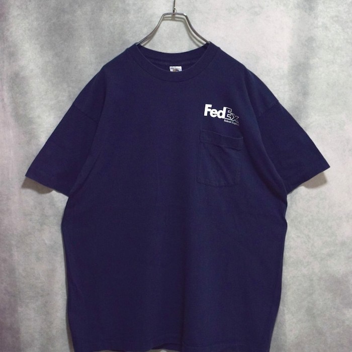 old " FedEx " cotton printed pocket t-shirts | Vintage.City 古着屋、古着コーデ情報を発信