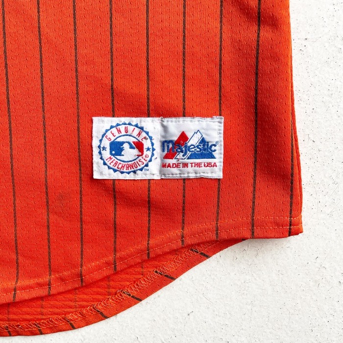 1990s New York Yankees Baseball shirt "ORANGE" Majestic MADE IN USA 【XXL】 | Vintage.City 古着屋、古着コーデ情報を発信