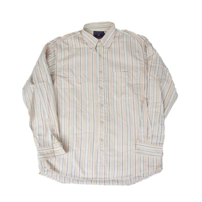Ralph Lauren Chaps L/S BD Cotton Shirts / Stripe | Vintage.City 古着屋、古着コーデ情報を発信