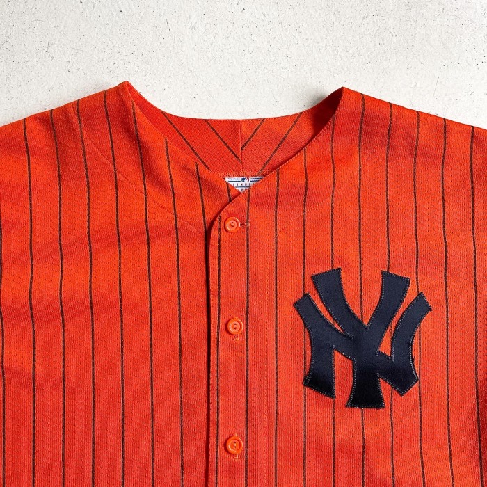 1990s New York Yankees Baseball shirt "ORANGE" Majestic MADE IN USA 【XXL】 | Vintage.City 古着屋、古着コーデ情報を発信