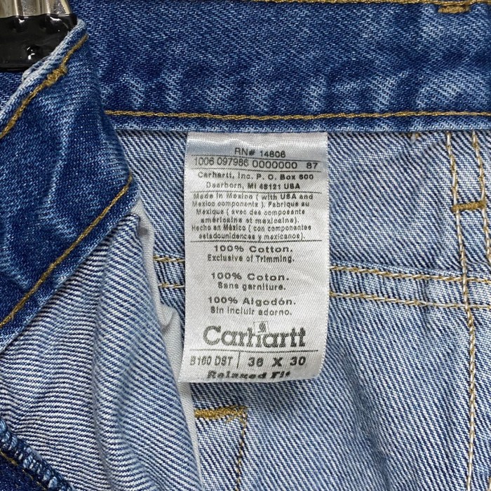 【W36×L30】Carhartt   デニムパンツ　革パッチ | Vintage.City 古着屋、古着コーデ情報を発信