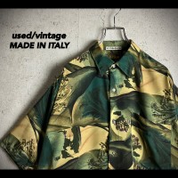 90s~ ユーロ Italy製 水墨画タッチ オーバーサイズ デザインシャツ | Vintage.City ヴィンテージ 古着