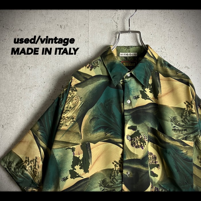90s~ ユーロ Italy製 水墨画タッチ オーバーサイズ デザインシャツ | Vintage.City 古着屋、古着コーデ情報を発信