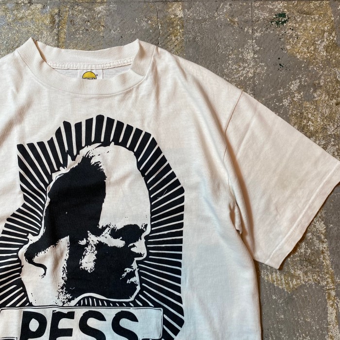 80s90s 映画tシャツ USA製 M ホワイト PESS 人物画 | Vintage.City 古着屋、古着コーデ情報を発信