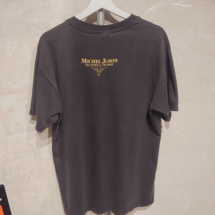 Hanes(ヘインズ)MICHEL JORDI(ミッシェル・ジョルディ)プリントTシャツ　ブラック　Lサイズ　1613 | Vintage.City 빈티지숍, 빈티지 코디 정보