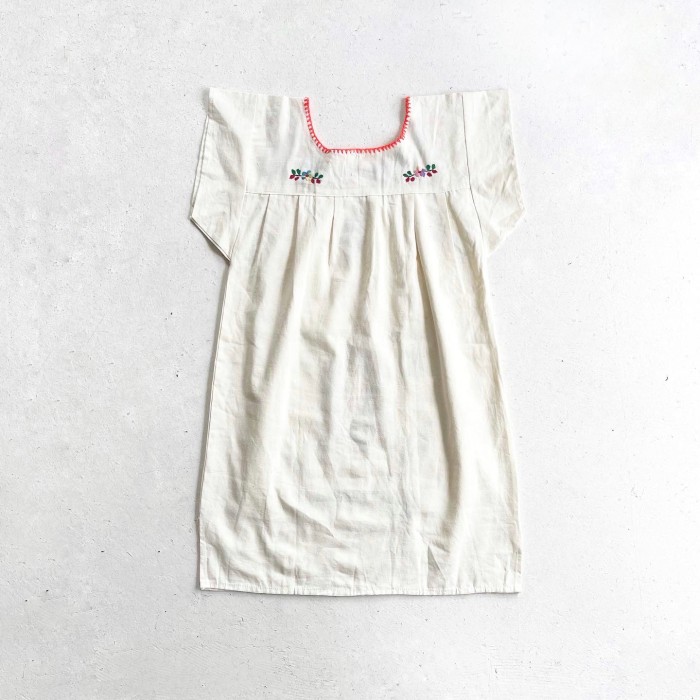 1960-70s Vintage embroidery  Frence sleeve One-piece | Vintage.City 古着屋、古着コーデ情報を発信