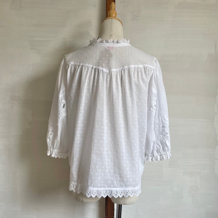 cotton lace white blouse 〈レトロ古着 コットンレース ホワイトブラウス 白〉 | Vintage.City Vintage Shops, Vintage Fashion Trends