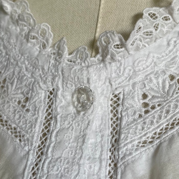 cotton lace white blouse 〈レトロ古着 コットンレース ホワイトブラウス 白〉 | Vintage.City 빈티지숍, 빈티지 코디 정보