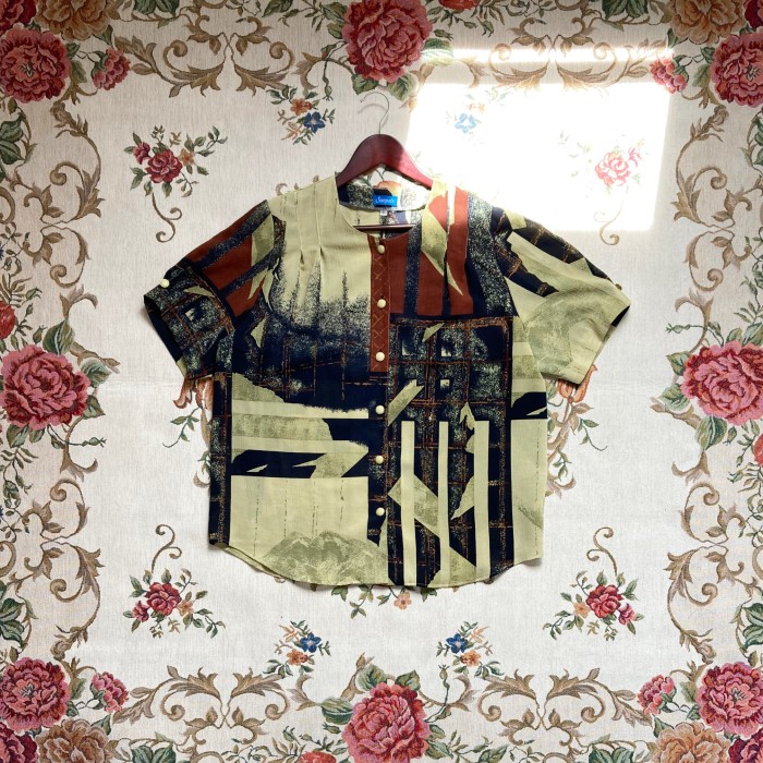JAPAN vintage retro patterned shirt | Vintage.City 빈티지숍, 빈티지 코디 정보