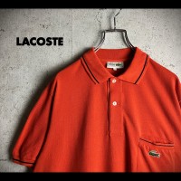 90s~ LACOSTE ラコステ ロゴ刺繍 リブデザイン ポロシャツ | Vintage.City ヴィンテージ 古着
